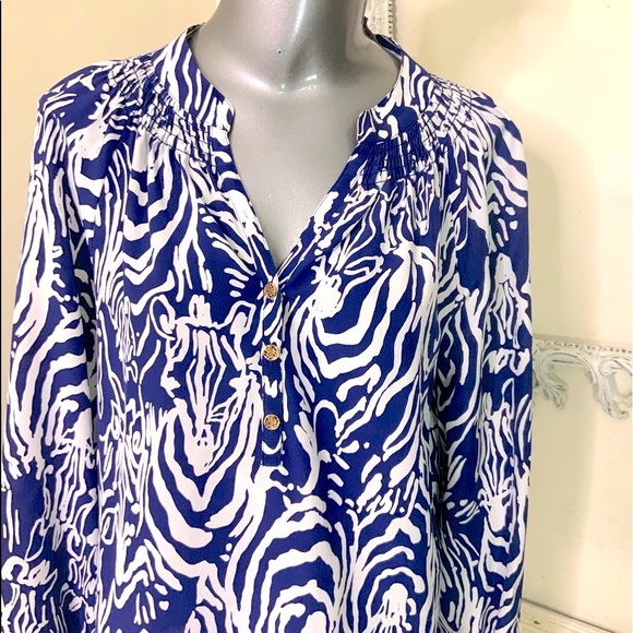 Lily Pulitzer Elsa Silk Blouse NWOT - Picture 3 of 7